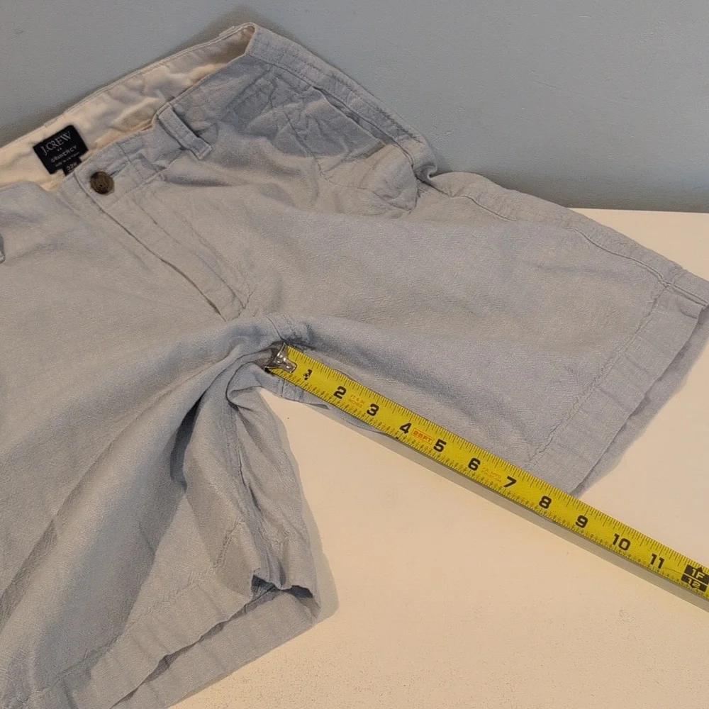 J. Crew Men's 33 x 8 Linen-Cotten Blend Flat Front Gramercy Shorts Style #H5021